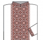 БК-076 Схема вишивки чоловічої сорочки