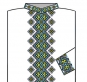 БК-084 Схема вишивки чоловічої сорочки