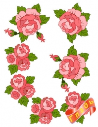 ФК-005 Схема вишивки гладдю на флізеліні 5"