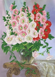 Картинка під бісер РКП-2-008 "Букет з мальвами"